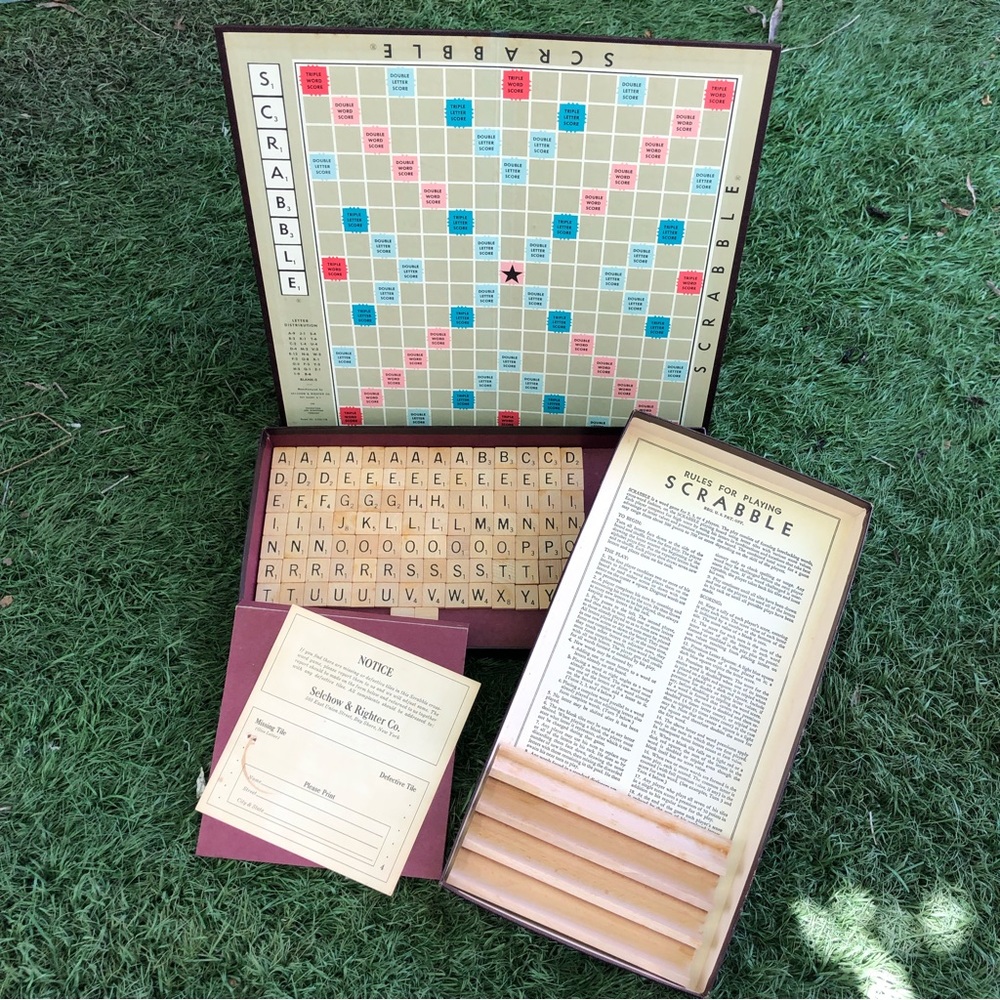 1953 SCRABBLE Board Game • Vintage Collectible • Complete